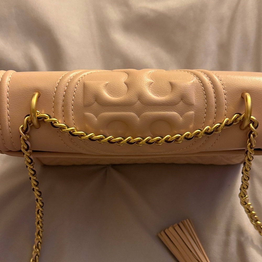 Tory Burch Fleming Convertible Shoulder Bag Shell Pink- USED LIKE NEW. - Picture 4 of 13